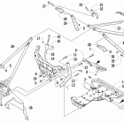 Sno Pro 500 Передняя рама и крепление рулевой трапеции