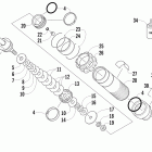 Sno Pro 500 Задняя  подвеска, передний амортизатор
