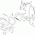 Sno Pro 600 Воздушный глушитель, карбюратор, и монтаж топливно...