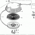 HR215 HMA LAWN MOWER, USA, VIN# MZAM-6000001 Recoil Starter (1)