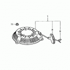 HRS216 PDA LAWN MOWER, USA, VIN# MZBZ-6000001 TO MZBZ-6067704 Ручной стартер