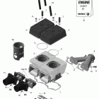 Tundra STD & Sport & LT 550F XP-LTS Блок цилиндров и мощностные клапана