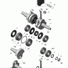 Skandic WT 600HO E-TEC Коленвал и поршни