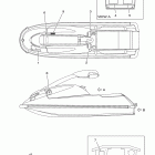 WAVE RUNNER SUPER JET SJ700B-K Наклейки предупреждения