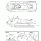 WAVERUNNER VX SPORT-VX1100CK Наклейки предупреждения