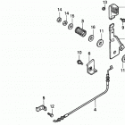 H2113 HMA LAWN TRACTOR, USA, VIN# MZBF-6200001 Throttle Lever