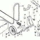 HT3810K2 SA LAWN TRACTOR, JPN, VIN# HT3810-5200001 TO HT3810-5299999 Tensioner Arm + Tensioner Pulley