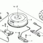 H2113 HMA LAWN TRACTOR, USA, VIN# MZBF-6200001 Ignition Coil + Flywheel