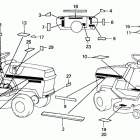 HT3810K2 SA LAWN TRACTOR, JPN, VIN# HT3810-5200001 TO HT3810-5299999 Наклейки предупреждения