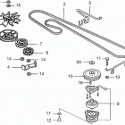 HA4118 H38A LAWN TRACTOR, USA, VIN# MZCH-6000001 Transmission Pulley