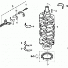 BF90DK0 LHTA Коленчатый вал и поршни