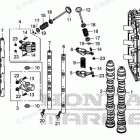 BF225D XDA Camshaft, Rocker Arm