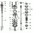 BF90DK0 LRTA Водяная помпа + Вертикальный вал