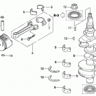 BF25D6 SHA Коленчатый вал и поршни