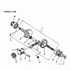 Mini DS 50 2-strokes Cylinder, cylinder head 166a-02