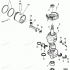 H090422VD Коленчатый вал, поршни и шатуны