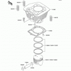 Bayou 300 4X4 (KLF300-C8) Цилиндр и поршни