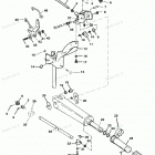 H025201SD Tiller Handle & Throttle Linkage