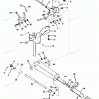 H025201RD Tiller Handle & Throttle Linkage