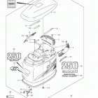 DF200 Капот двигателя  (для моделей DF250S, 2008-2009 го...
