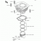 Bayou 300 (KLF300-B9) Цилиндр и поршни