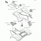 Bayou 400 4X4 (KLF400-B1) Наклейки предупреждения