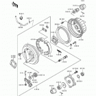 Bayou 400 4X4 (KLF400-B1) Задняя ступица колеса