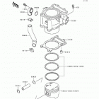 Bayou 400 4X4 (KLF400-B1) Цилиндр и поршни