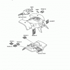 Mojave 250 (KSF250-A8) Наклейки предупреждения