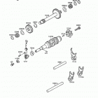 Mojave 250 (KSF250-A8) Валы и вилки переключения передач