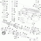 E300DCZIIA Gearcase, m2-type, counter rotation