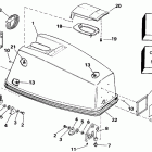 E55RWLENM Engine cover - johnson electric start models