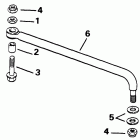 E115MLEND Steering link kit (w / o power trim & tilt)
