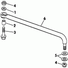 E88MSLEIM Steering link kit (w / o power trim & tilt)