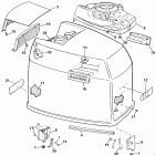 E200STLESE Engine cover - evinrude - 185