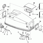 E45RCE Engine cover - evinrude electric start models