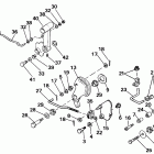 E65TELCDR Shift & throttle linkage tiller electric, rope mod...