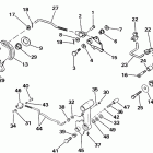 E40ELCRM Shift & throttle linkage tiller electric, rope mod...