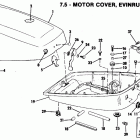 E8RLCTA Motor cover,evinrude models-7.5