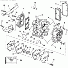 E5RLCSS Cylinder & crankcase-4.5 & intake manifold