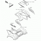 Bayou 400 4X4 (KLF400-B1) Decals(gray)(klf400-b1)