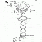 Bayou 300 4X4 (KLF300-C2) Цилиндр и поршни