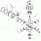 H0507E91B Коленвал и поршни