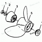 H0906X90A Straight Hub Props Models 903f90a, 903x90a, 908f90...