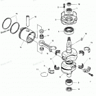 H0507P89B Коленвал и поршни