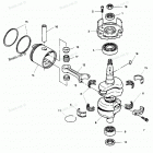 H0508J89B Коленвал и поршни