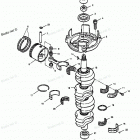 H125LD89B Коленвал и поршни
