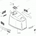 H0858A89G Engine Cover Maxum Models