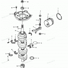 H1258M89C Коленвал и поршни