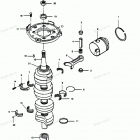 H1258B89B Коленвал и поршни